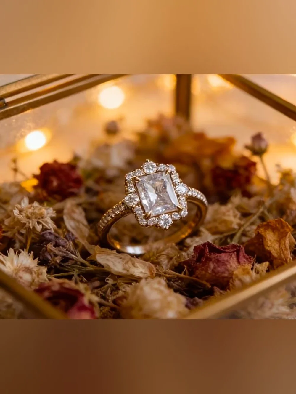 $8 Each Or Bundle 5/$20 Elegant White Crystal Halo Rose Gold Ring